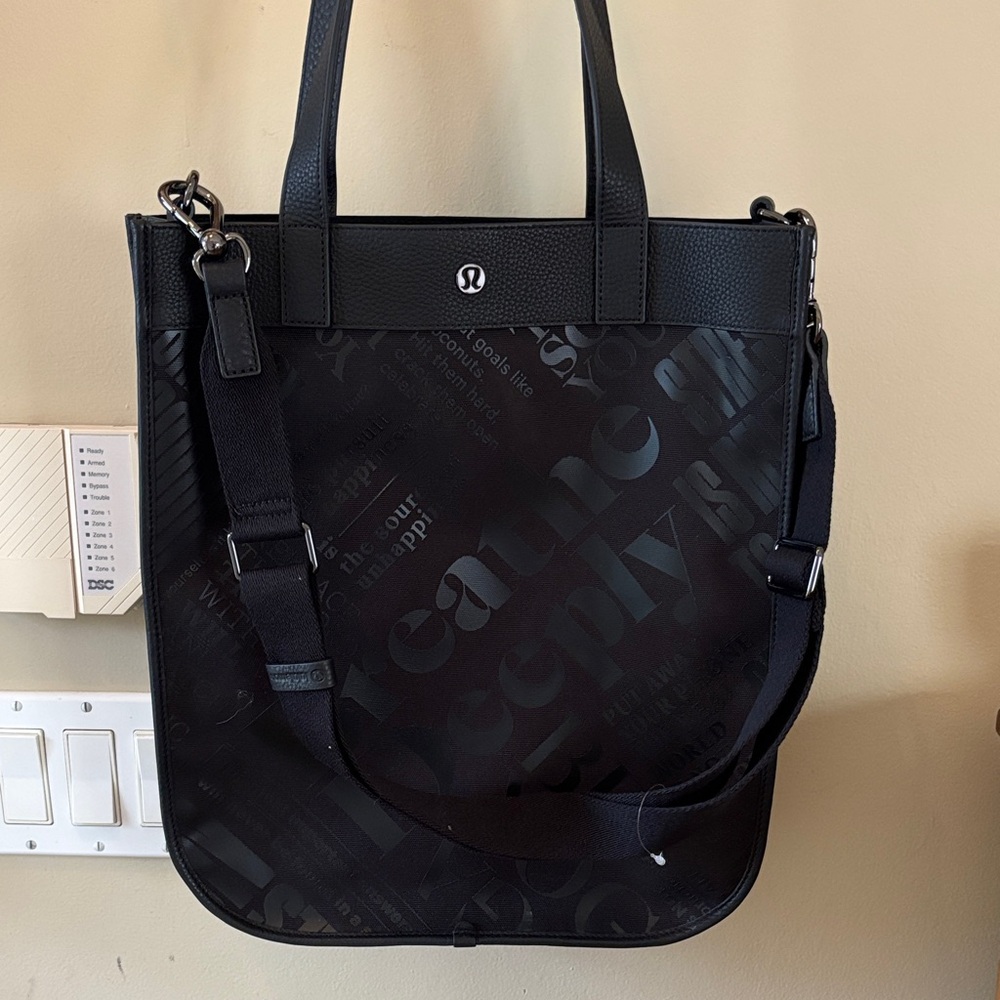 Lululemon Black Logo Now and Always Tote Bag